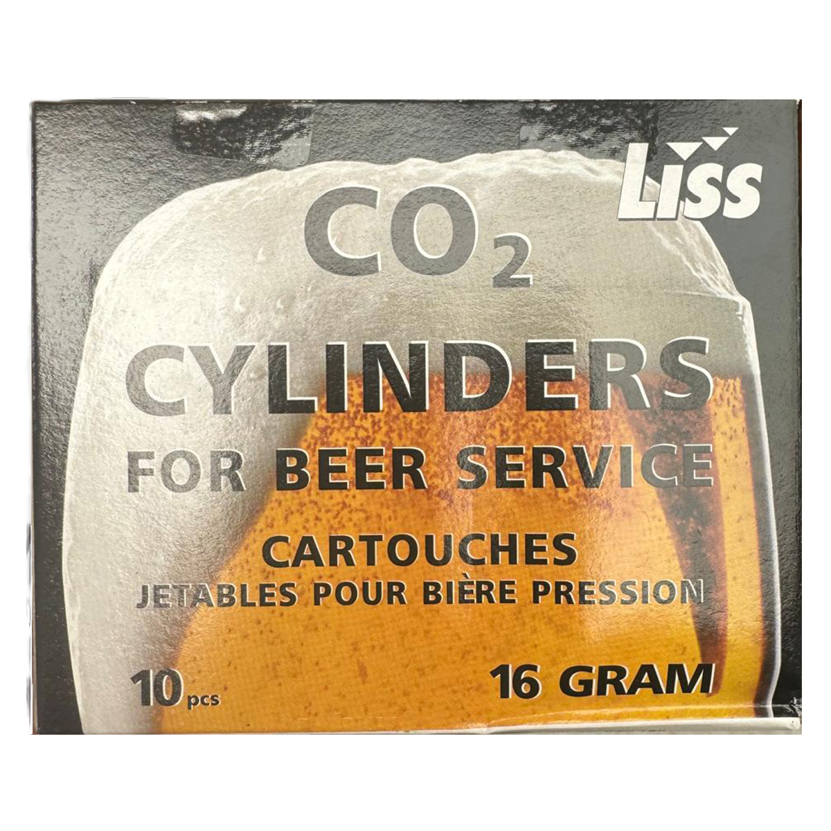 300 x Beer CO2 16g Cartridges - Non-Threaded (Liss Brand)
